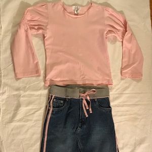 Children’s Place-2Pc Jean Skirt Set(Will separate)